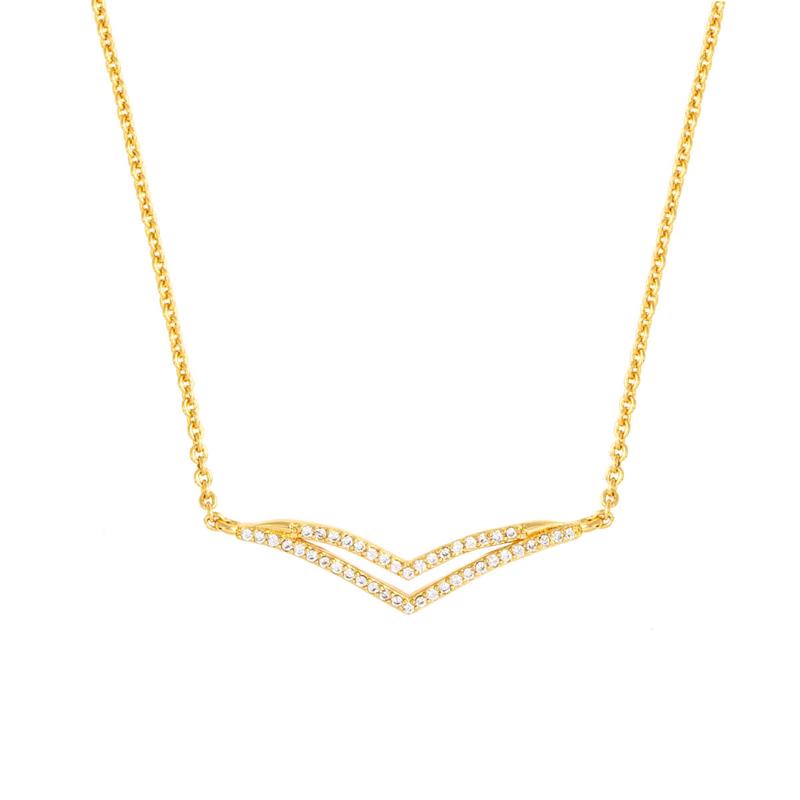 Daffodil Bar Necklace 18k Yellow Gold