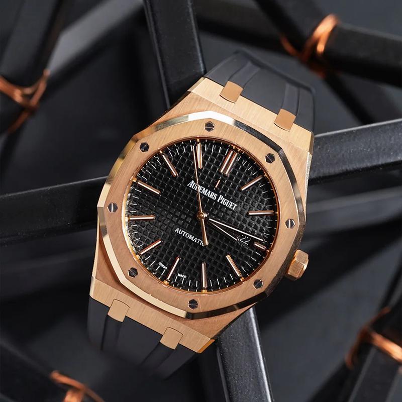 Audemars Piguet Royal Oak Black Dial Rose Gold