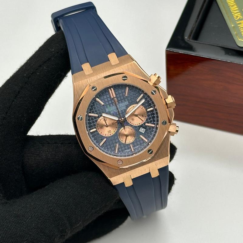 Audemars Piguet Royal Oak 41mm Rose Gold Blue Dial Chronograph