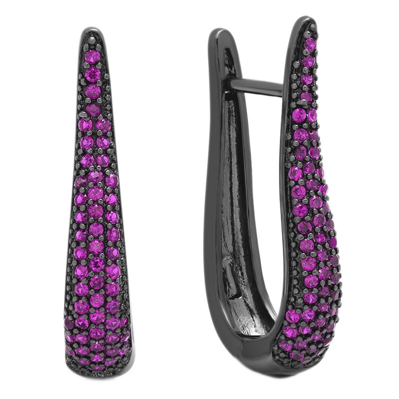 Tokyo Drop Earrings 18k Black Gold